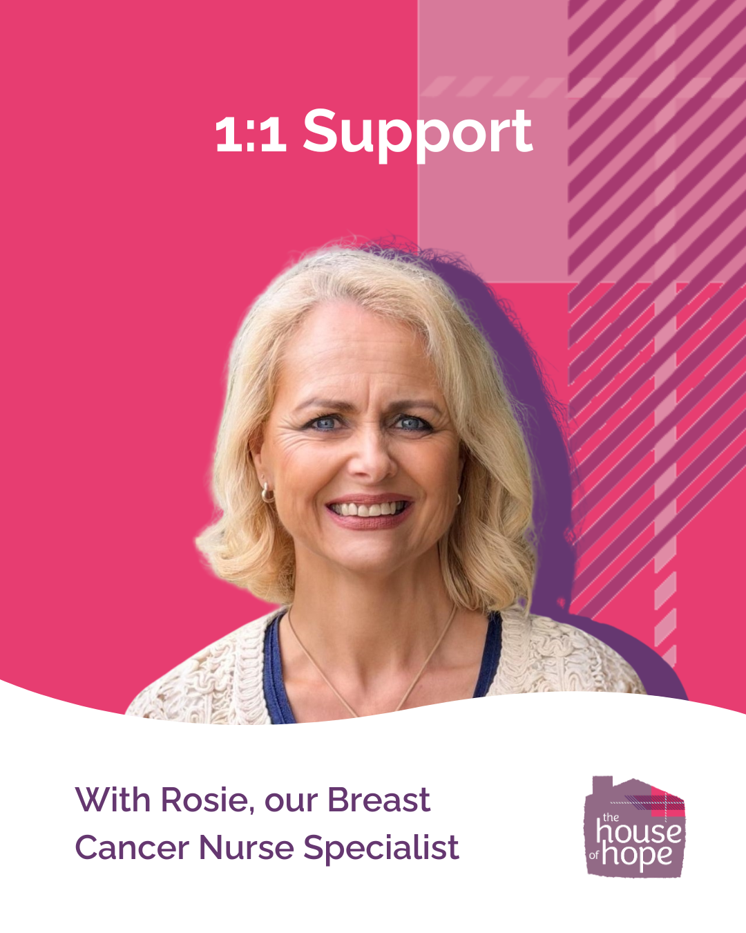 1:1 support with Rosie, Breast Cancer Nurse Specialist