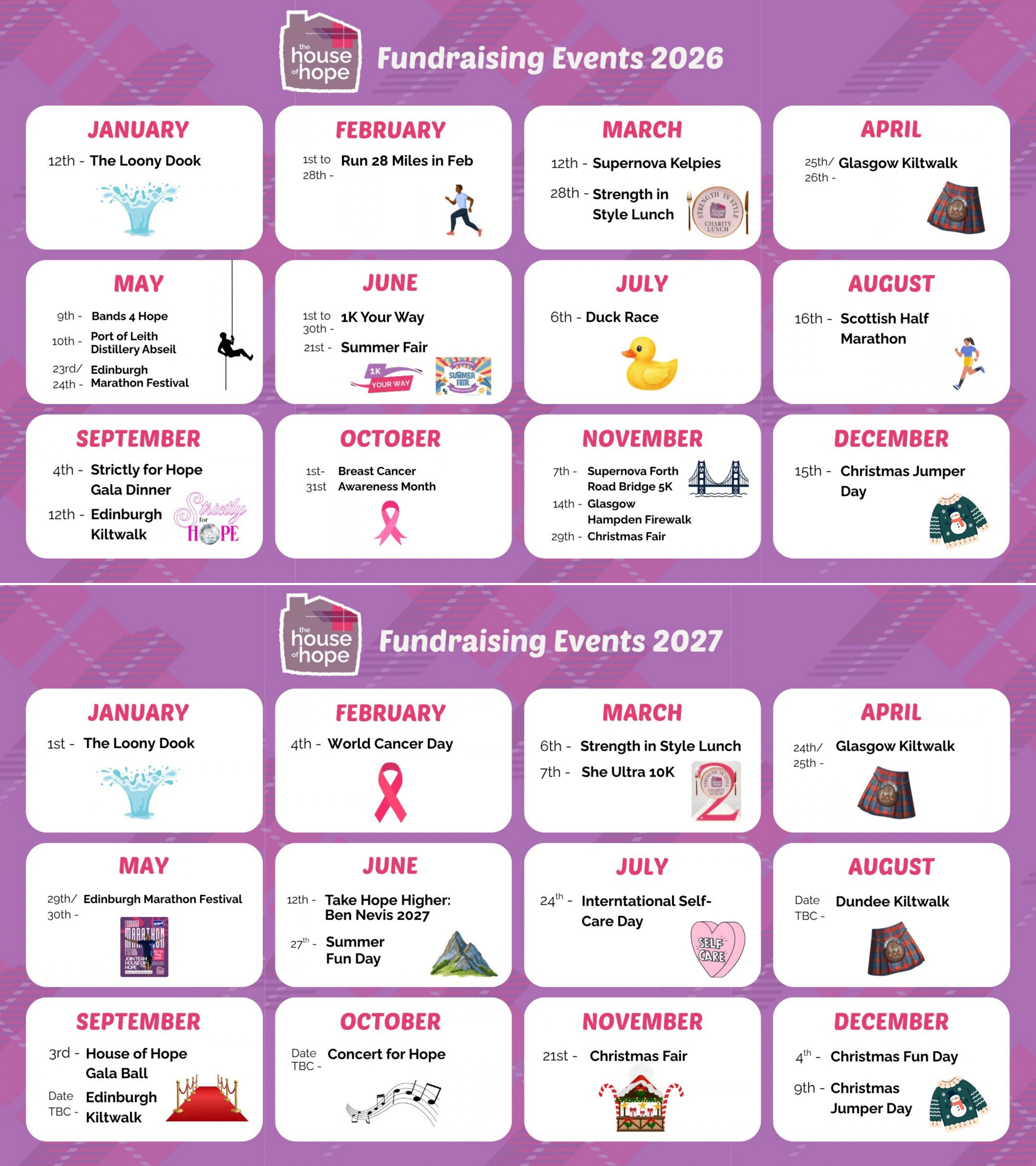 Fundraising Events 2026/2027